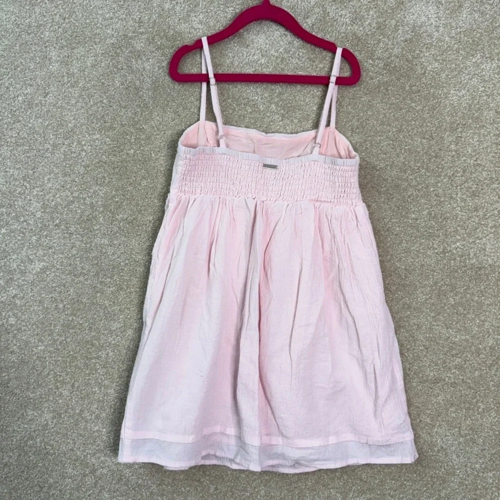 MOOLOOLA Dress Kid's 10 Pink Cotton Smocked Back Spaghetti Strap‎ Summer Boho